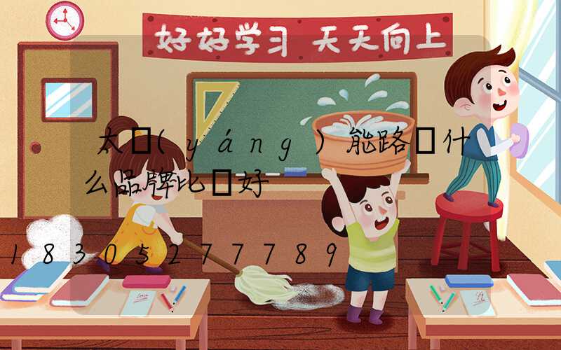 太陽(yáng)能路燈什么品牌比較好