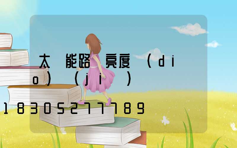 太陽能路燈亮度調(diào)節(jié)