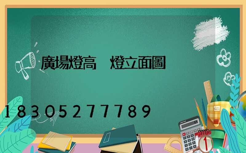 廣場燈高桿燈立面圖