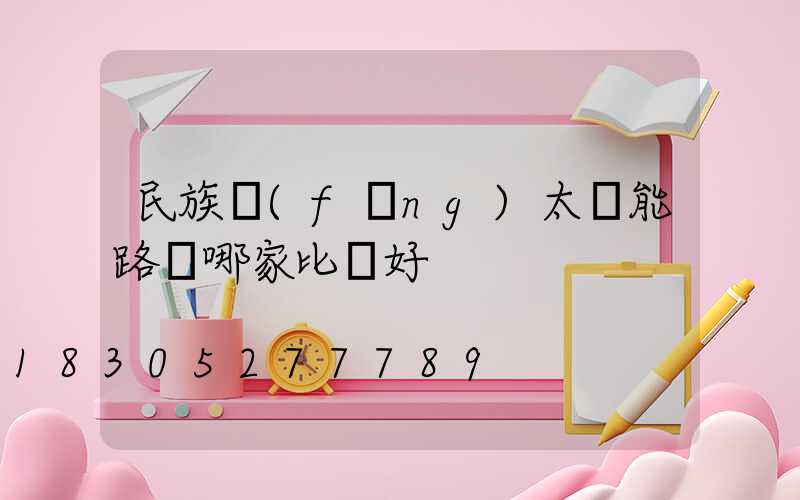 民族風(fēng)太陽能路燈哪家比較好