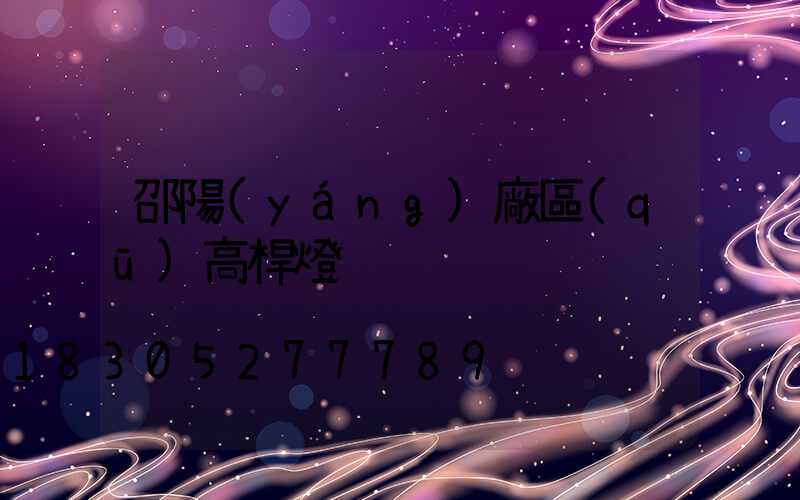 邵陽(yáng)廠區(qū)高桿燈